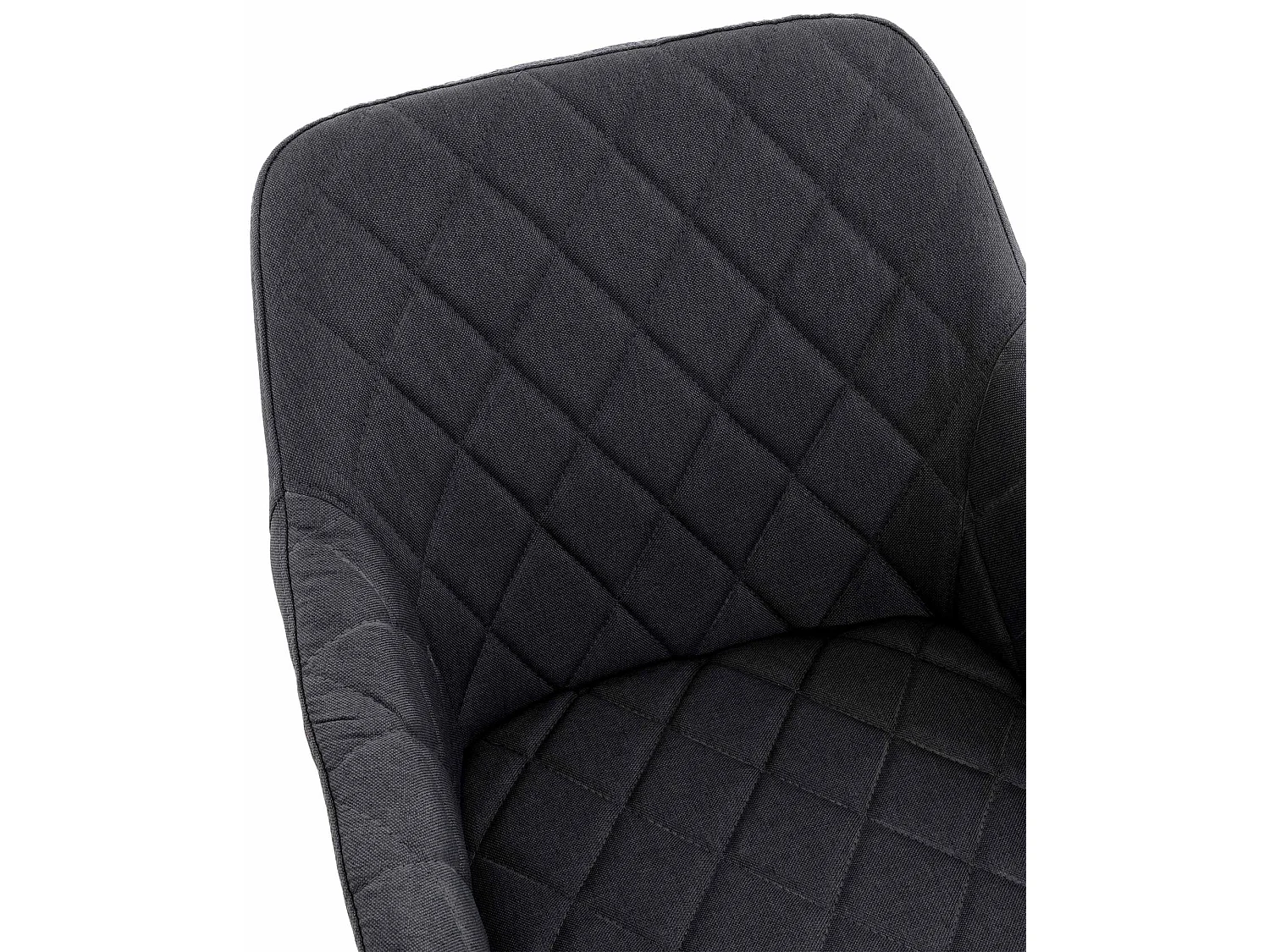 Lot de 2  chaises avec accoudoirs - Tissu - Noir - Shila