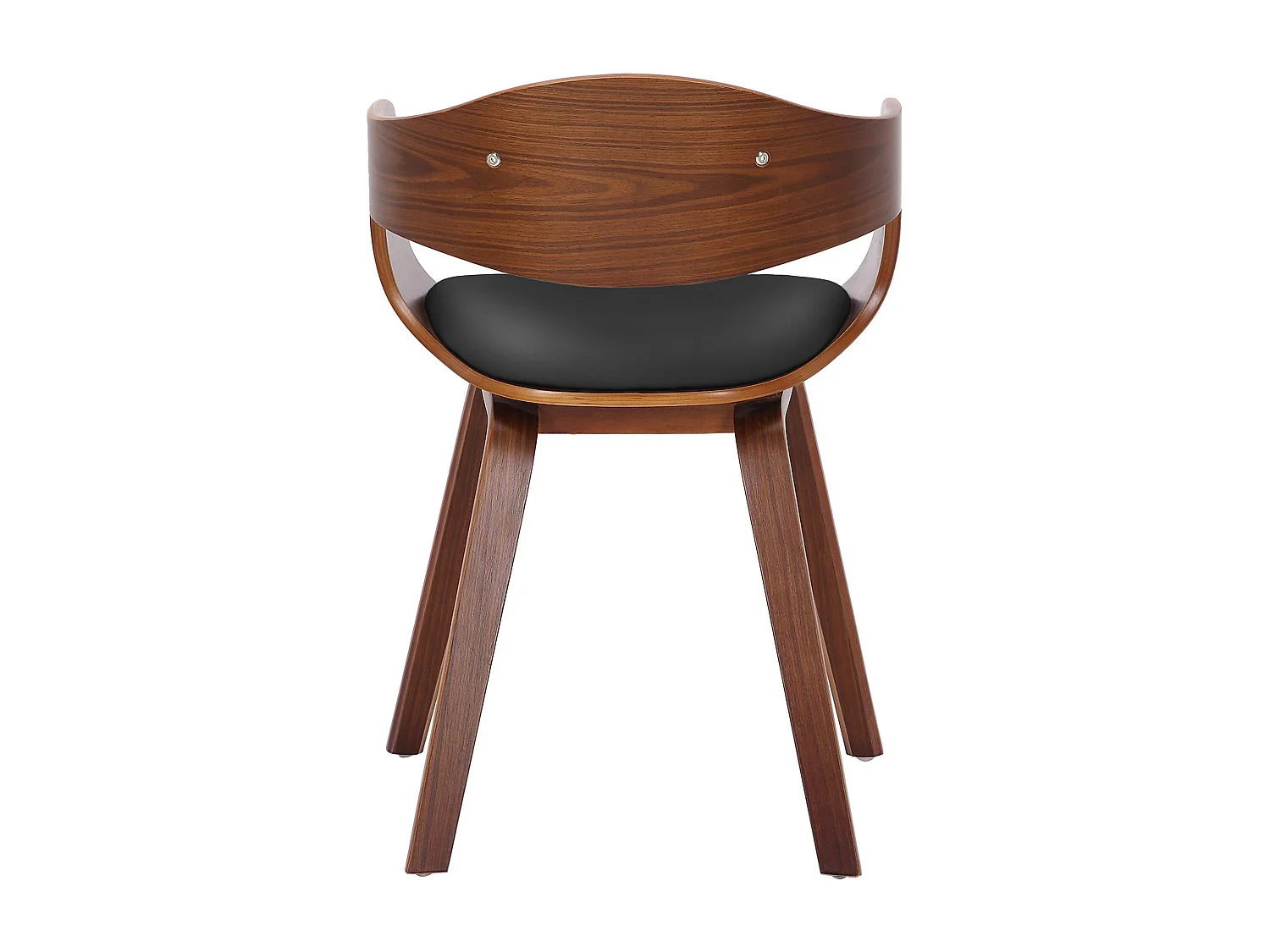 chaises avec accoudoirs - Similicuir - Noyer / Noir - Kingston