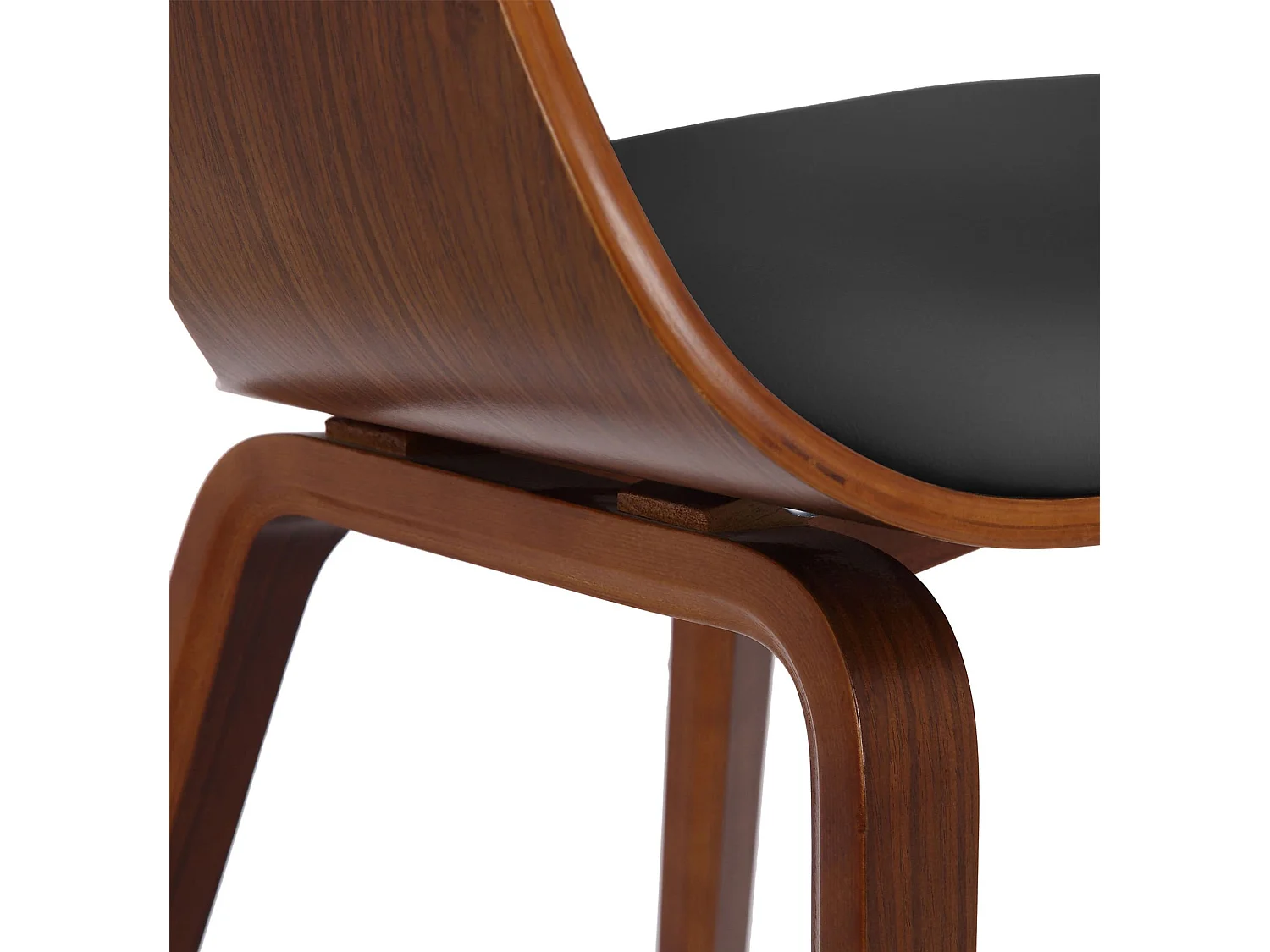 chaises avec accoudoirs - Similicuir - Noyer / Noir - Kingston