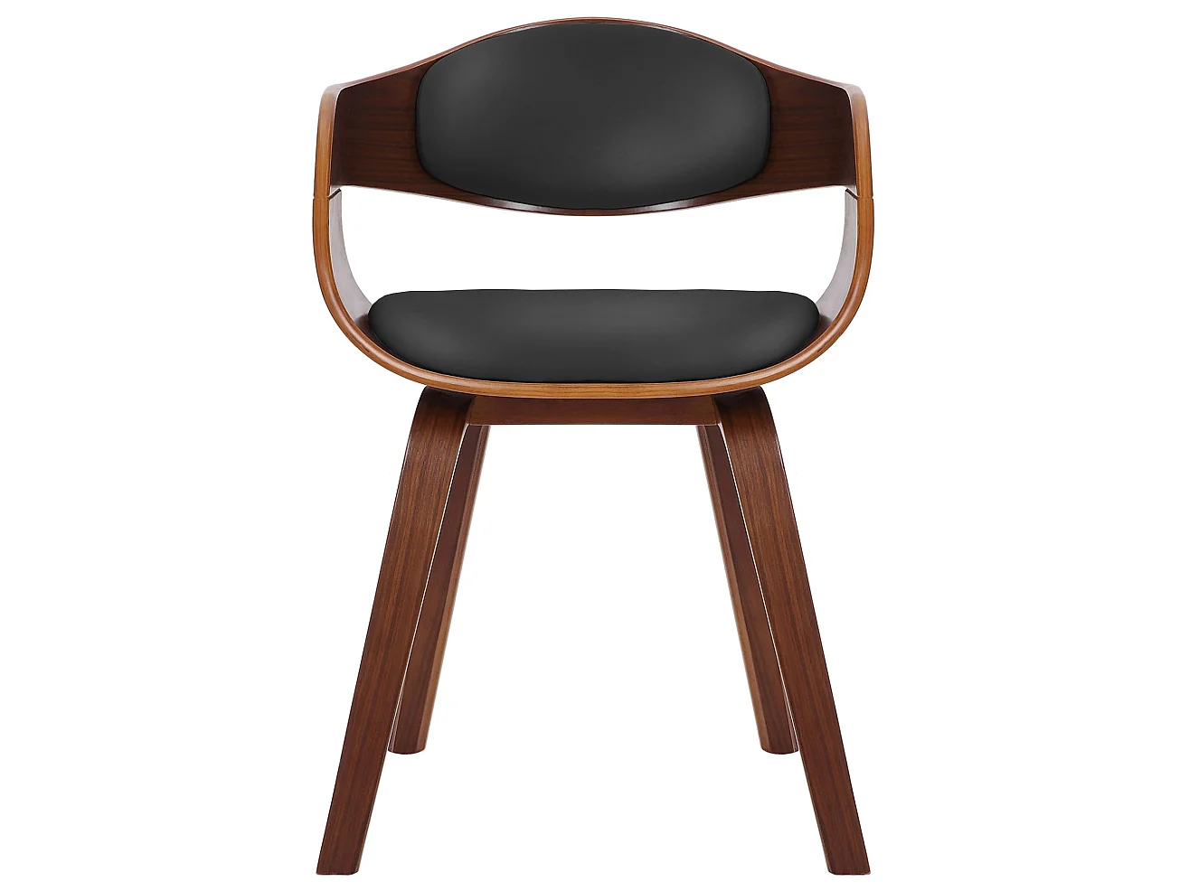 chaises avec accoudoirs - Similicuir & Antique clair - Noyer / Noir - Kingston