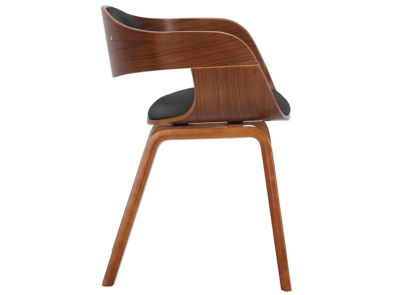 chaises avec accoudoirs - Similicuir & Antique clair - Noyer / Noir - Kingston