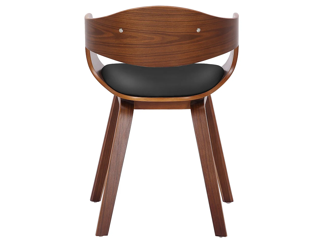chaises avec accoudoirs - Similicuir & Antique clair - Noyer / Noir - Kingston