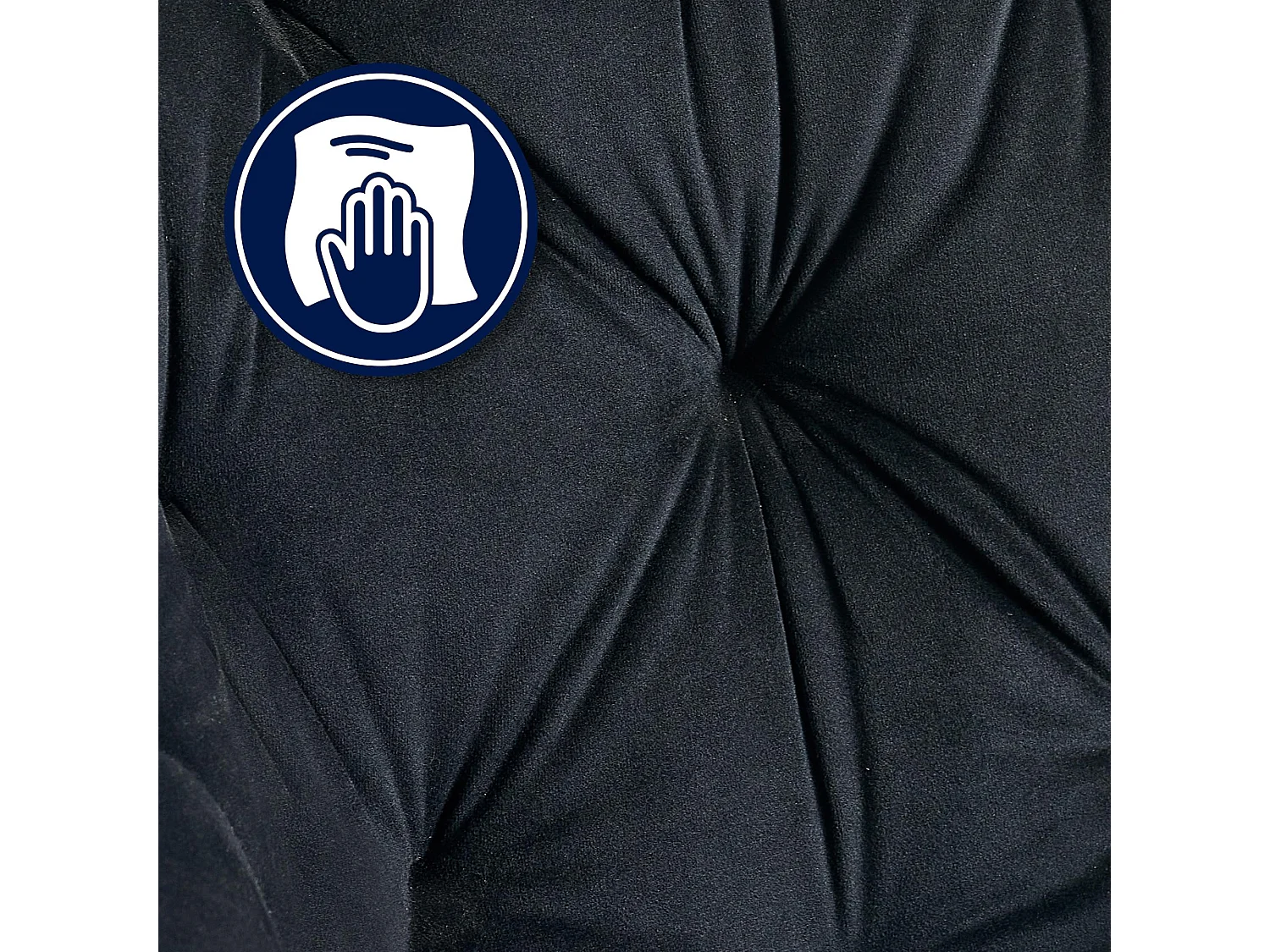 Set van 2  Stoel met armleuningen - Fluweel - zwart - Cassis