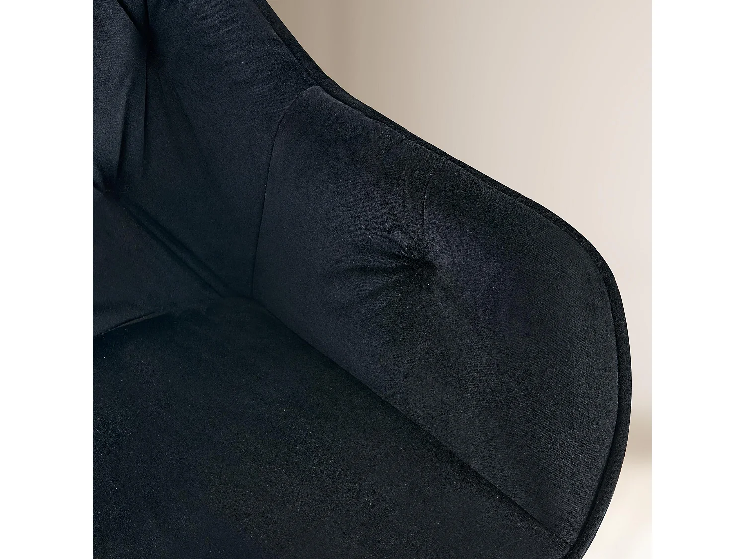 Set De 2  Silla con reposabrazos - Terciopelo - Negro - Cassis