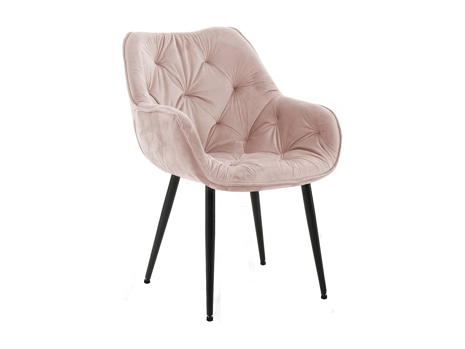 chaises avec accoudoirs - Velours - Rose - Tanna