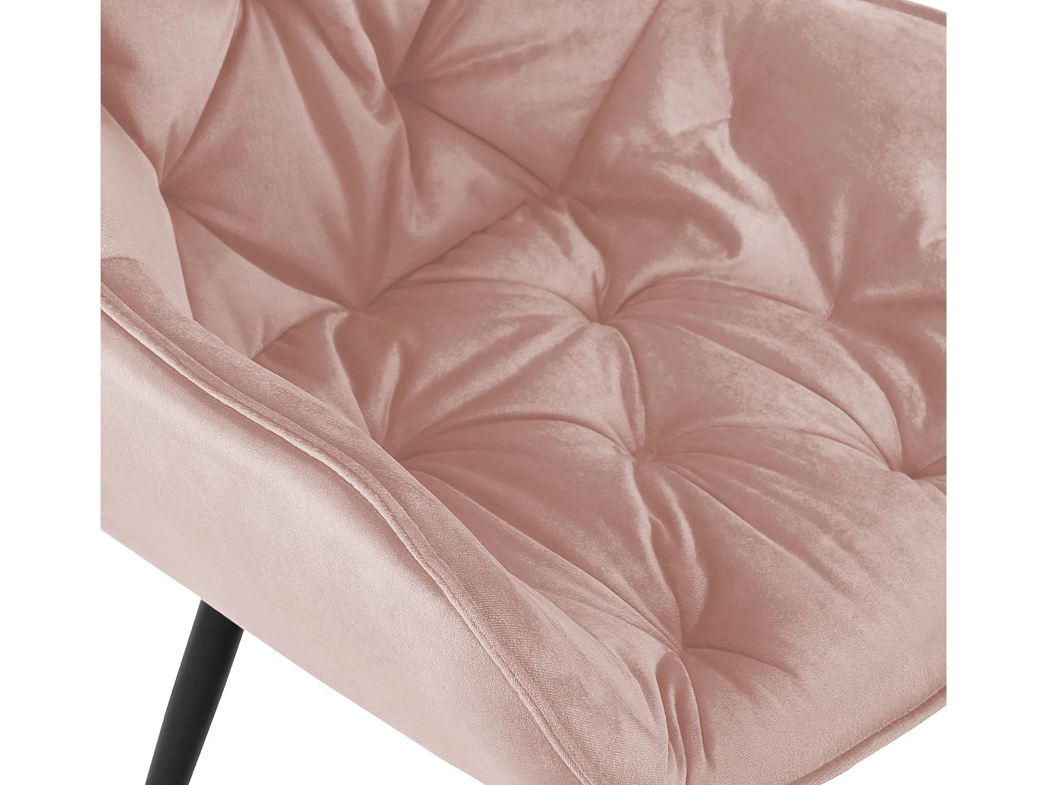 chaises avec accoudoirs - Velours - Rose - Tanna