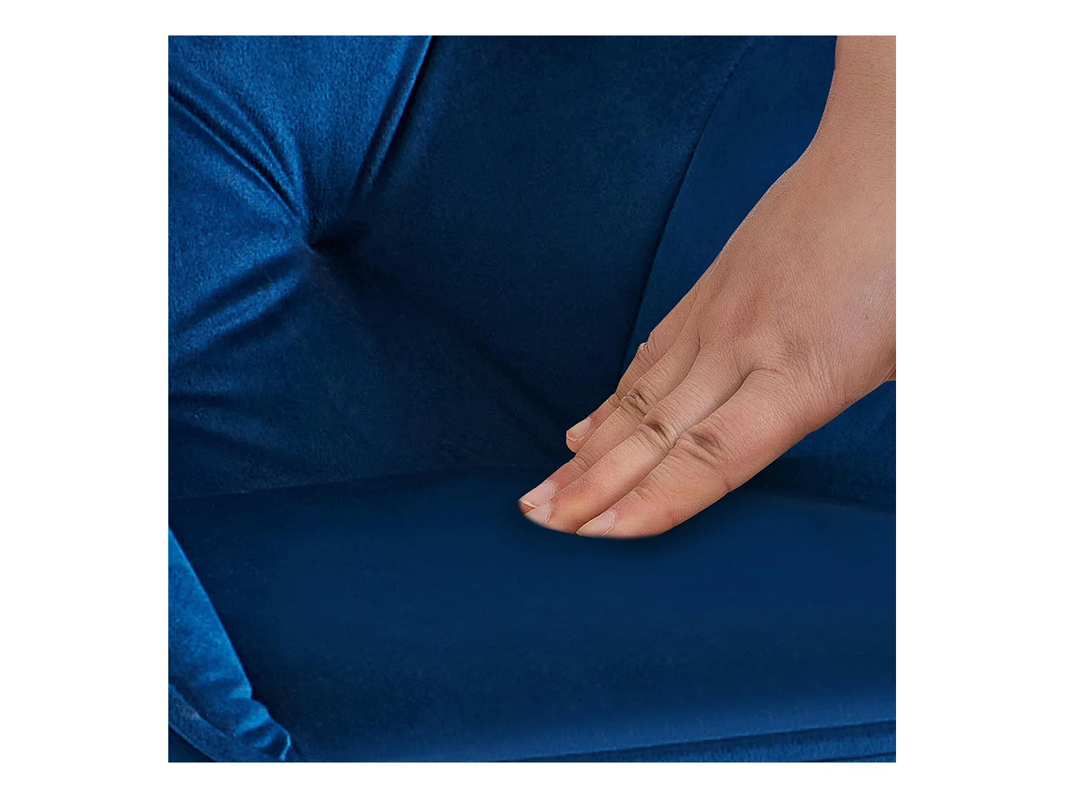 Set De 2  Silla con reposabrazos - Terciopelo - Azul - Cassis