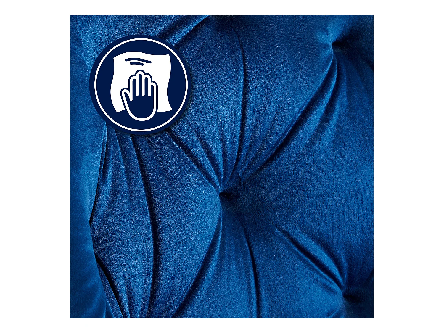 Set De 2  Silla con reposabrazos - Terciopelo - Azul - Cassis