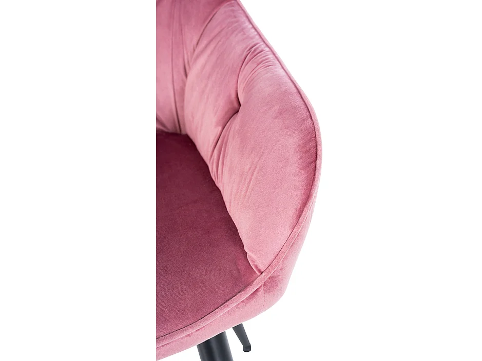 chaises avec accoudoirs - Velours - Rose - Cassis