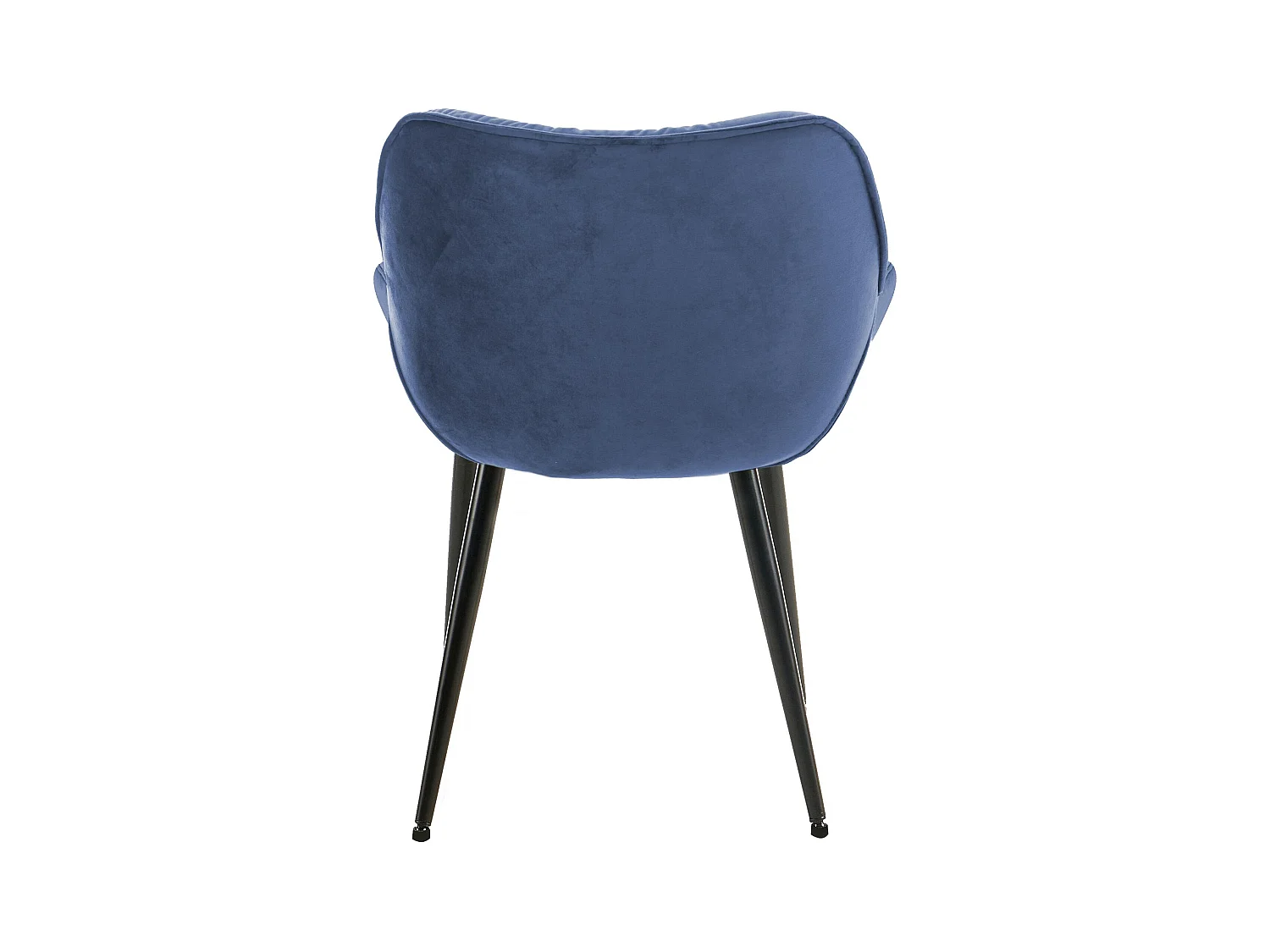 Set van 4  Stoel met armleuningen - Fluweel - blauw - Tanna