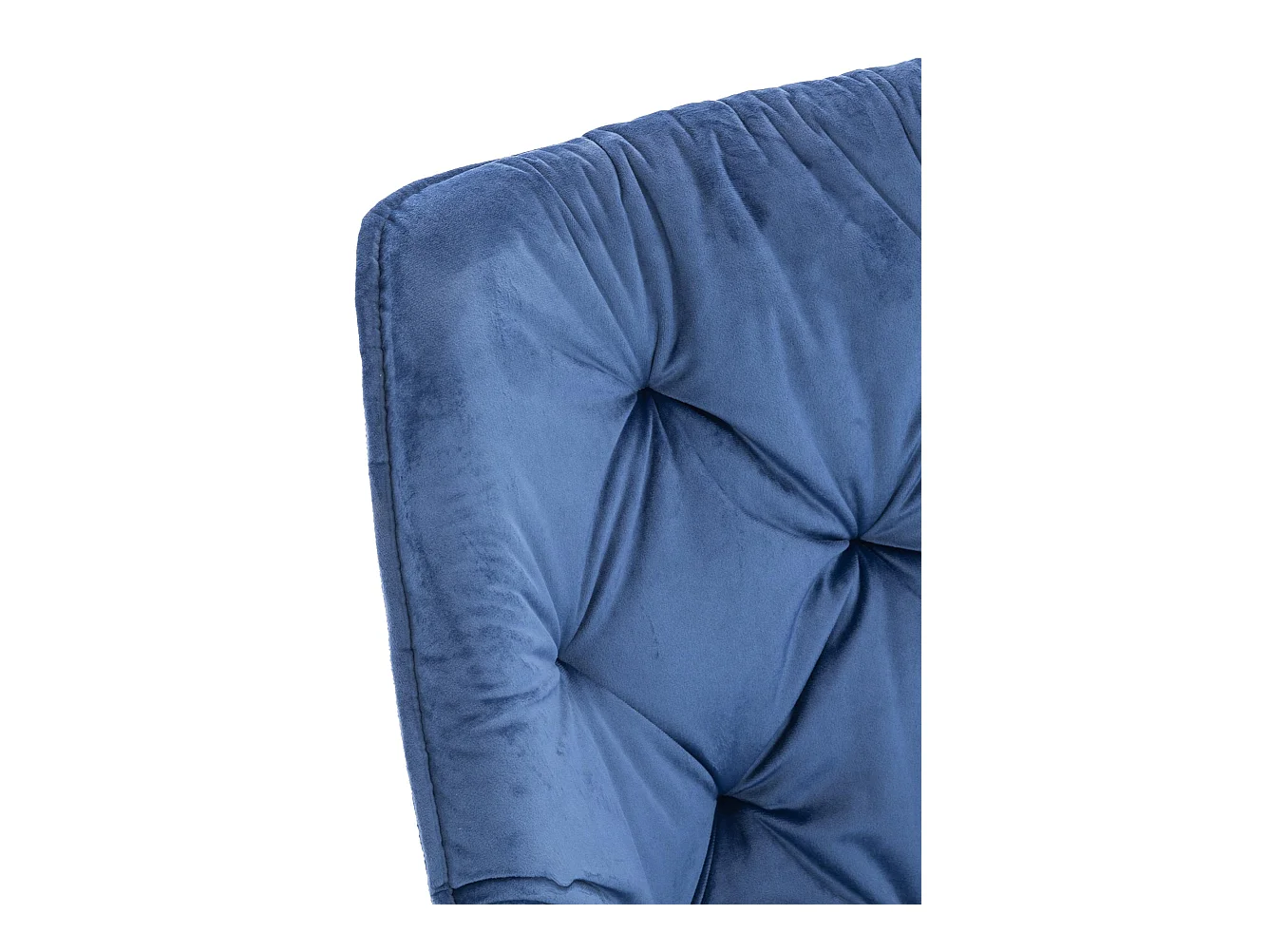 Set van 4  Stoel met armleuningen - Fluweel - blauw - Tanna
