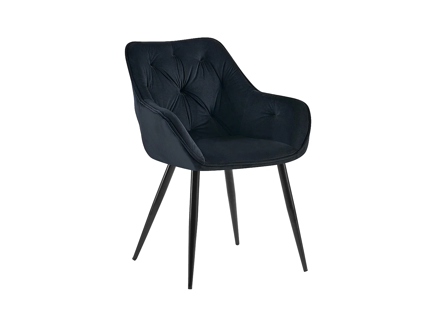 chaises avec accoudoirs - Velours - Noir - Cassis