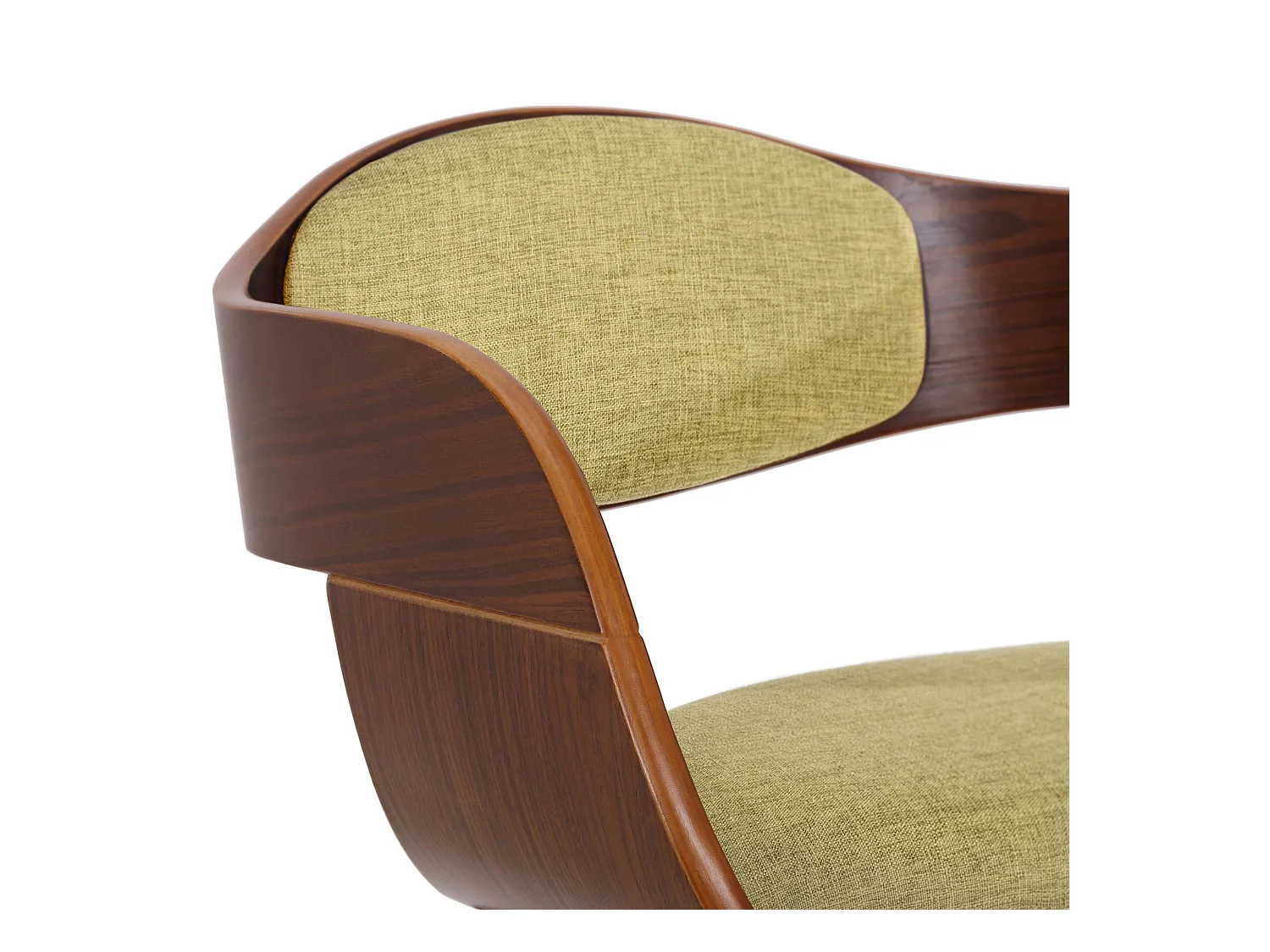 chaises avec accoudoirs - Tissu - Noyer / Vert clair - Kingston