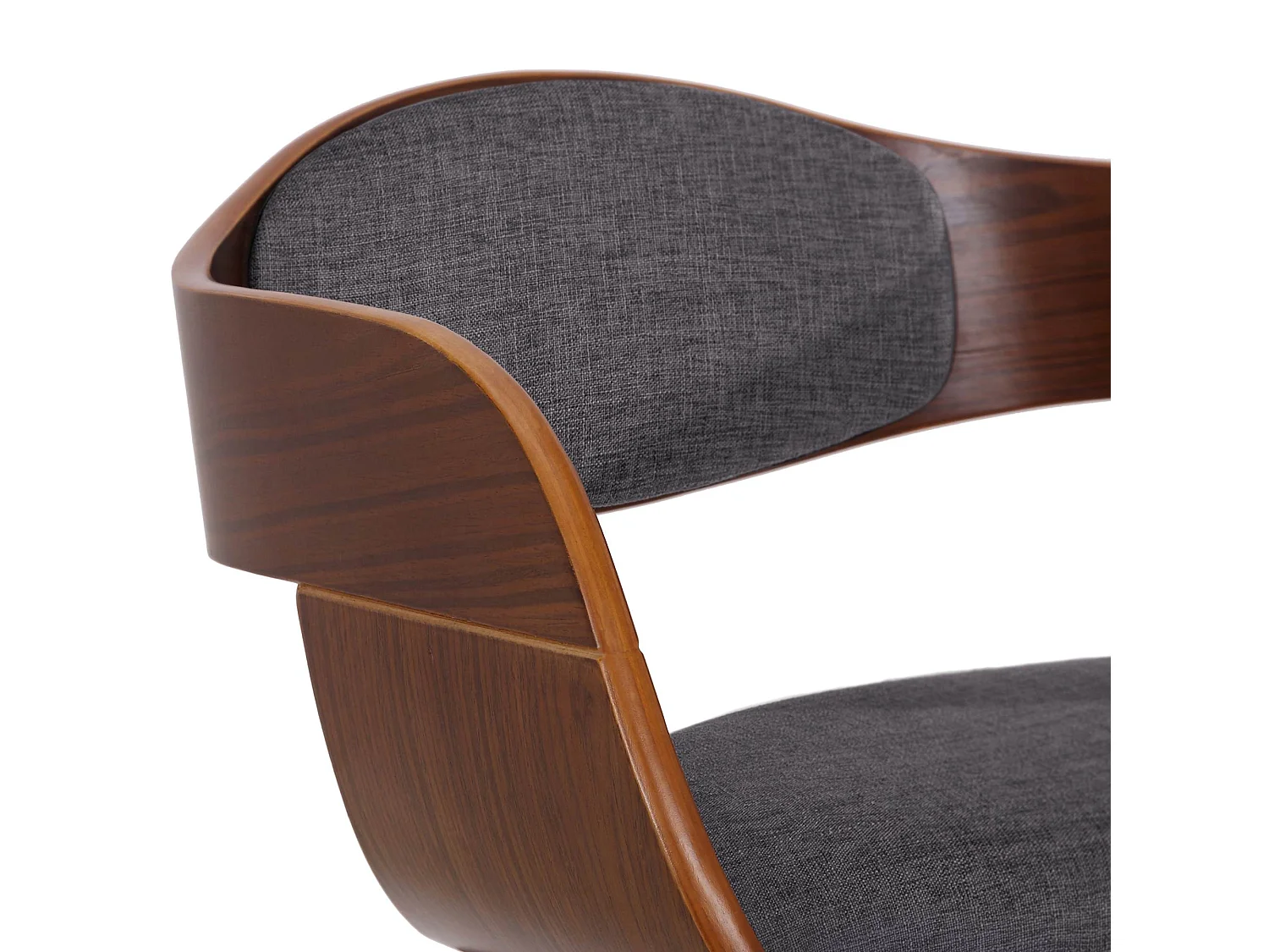 chaises avec accoudoirs - Tissu - Noyer / Gris clair - Kingston