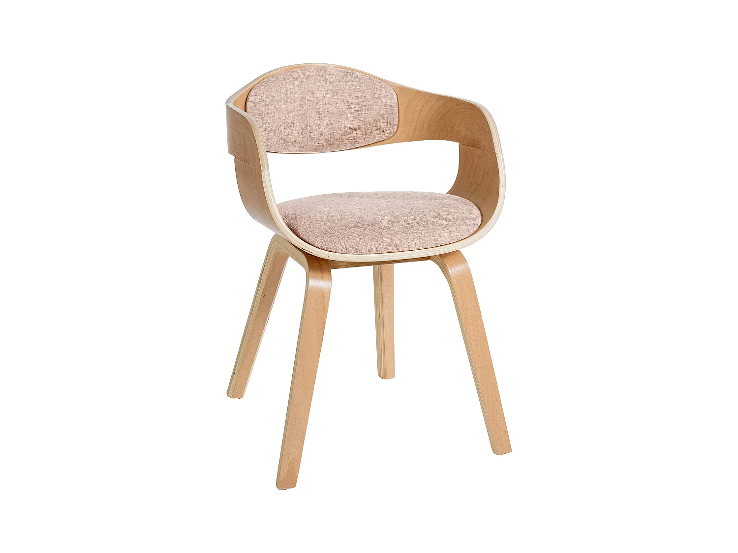 chaises avec accoudoirs - Tissu - Nature / Crème - Kingston