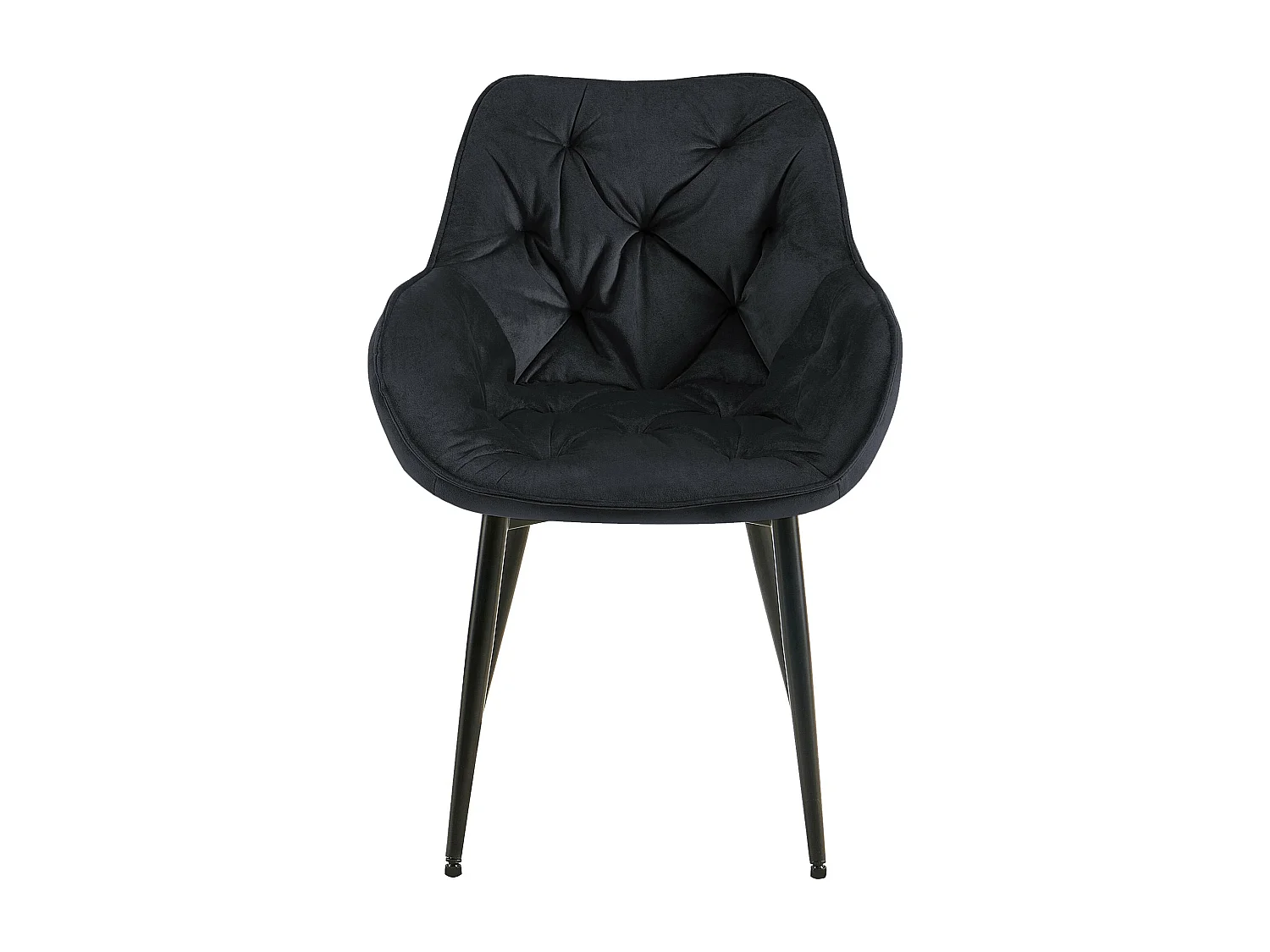 chaises avec accoudoirs - Velours - Noir - Tanna