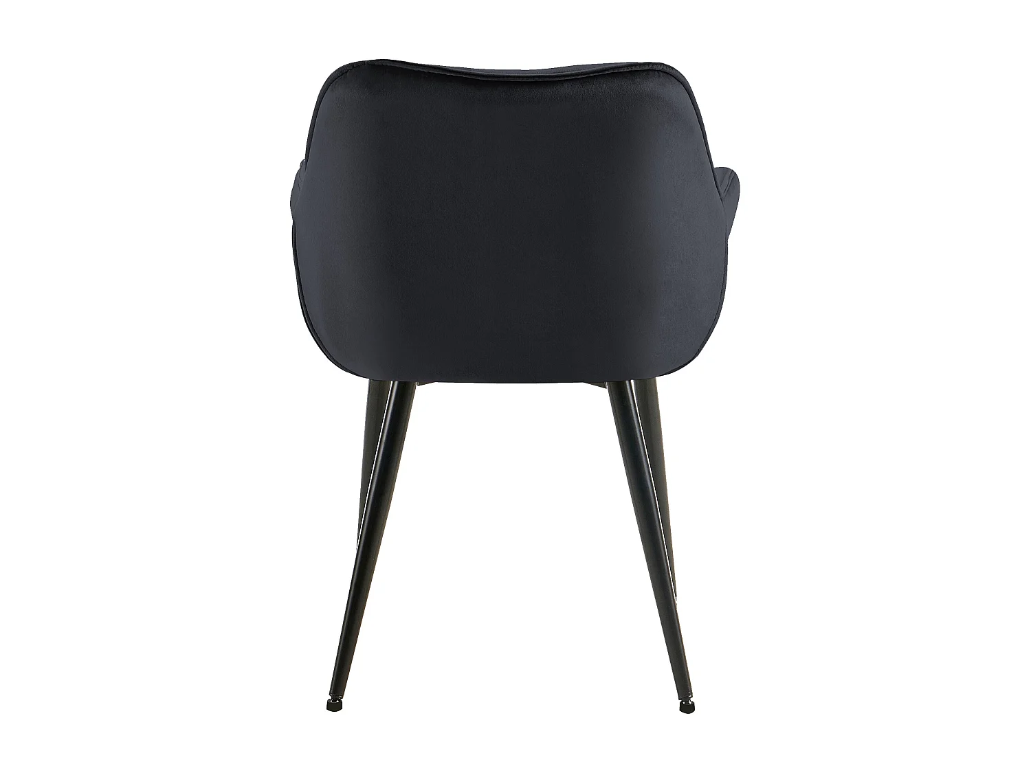 chaises avec accoudoirs - Velours - Noir - Tanna