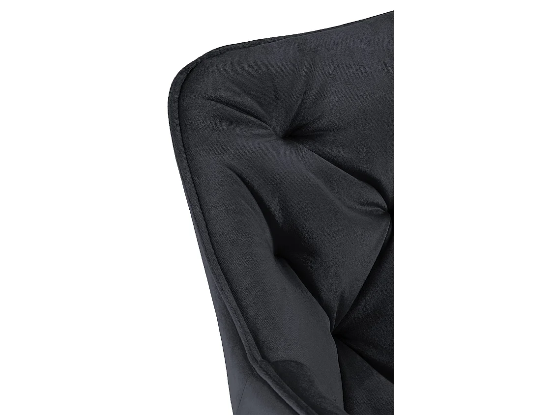 chaises avec accoudoirs - Velours - Noir - Tanna