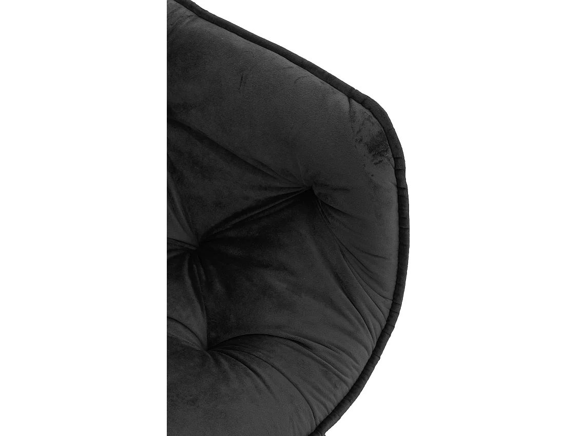 chaises avec accoudoirs - Velours - Noir - Tanna