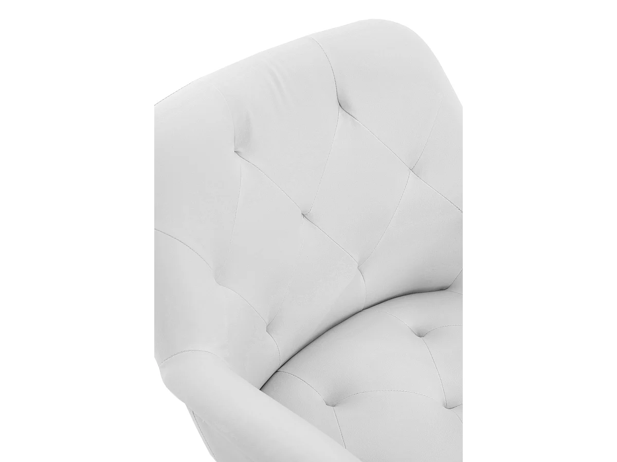 chaises avec accoudoirs - Similicuir - Blanc - Langford