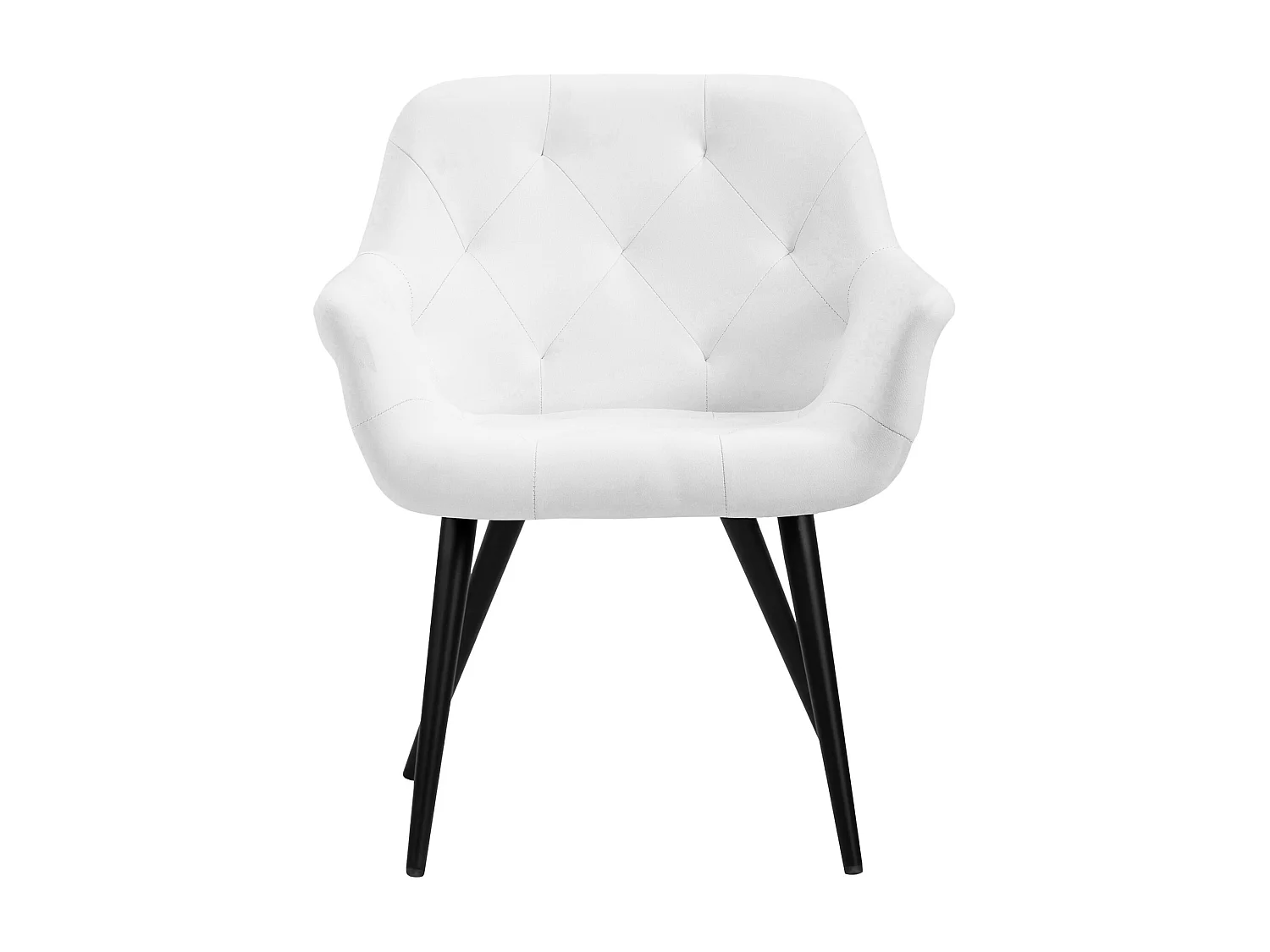chaises avec accoudoirs - Similicuir - Blanc - Langford