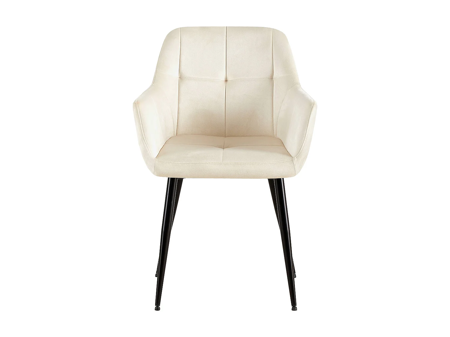 chaises avec accoudoirs - Velours - Crème - Emia