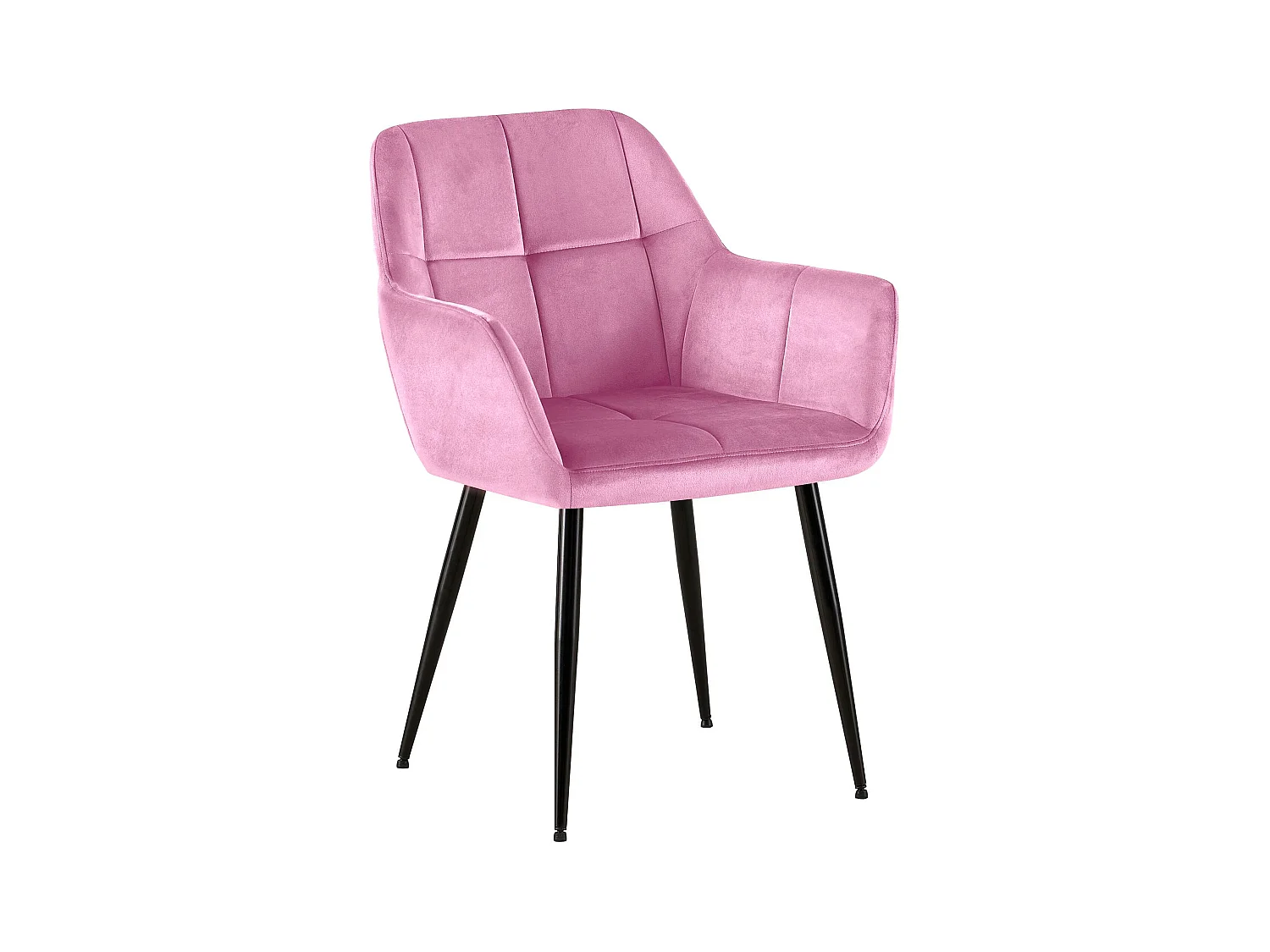 chaises avec accoudoirs - Velours - Rose - Emia
