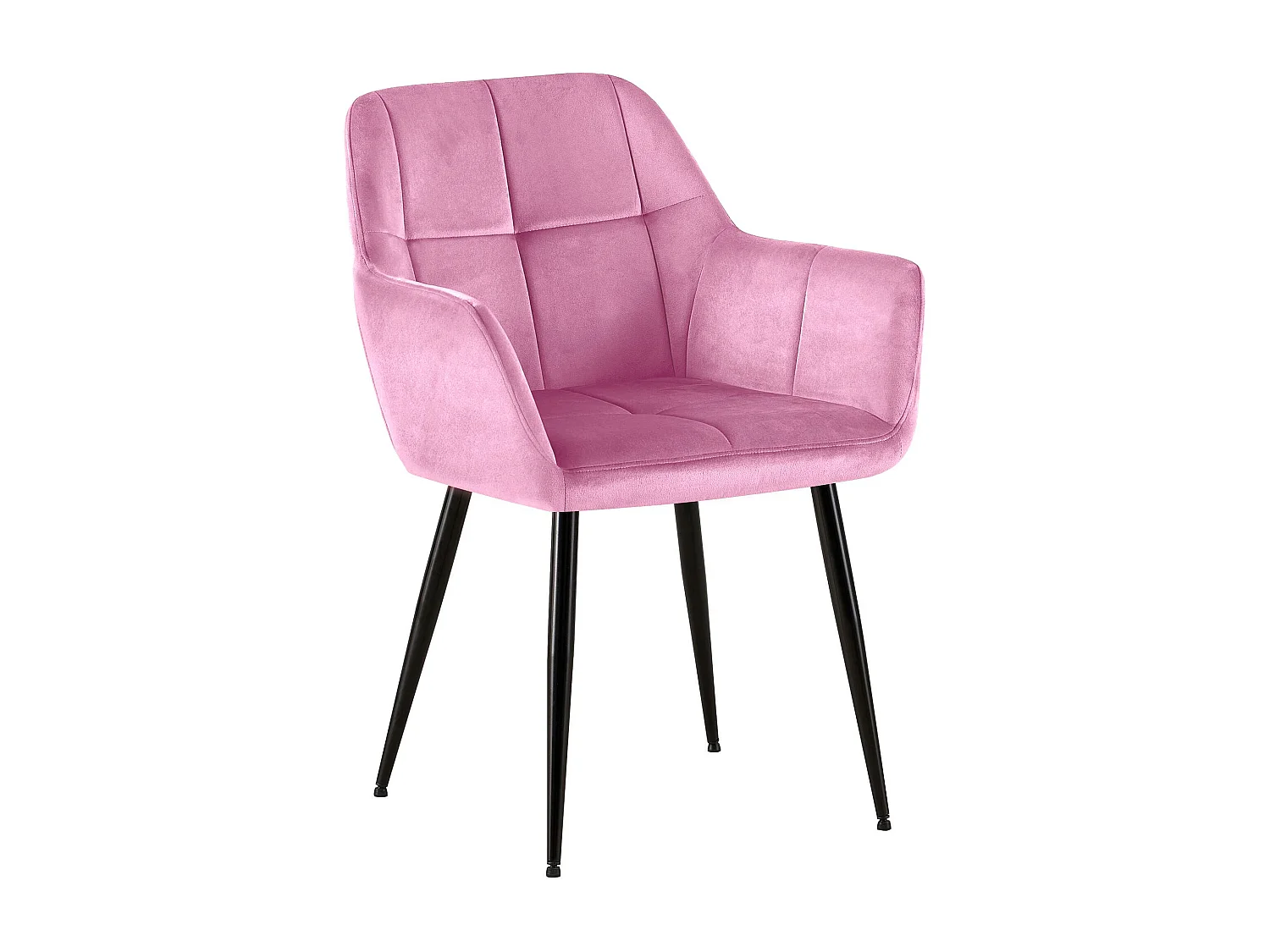 chaises avec accoudoirs - Velours - Rose - Emia