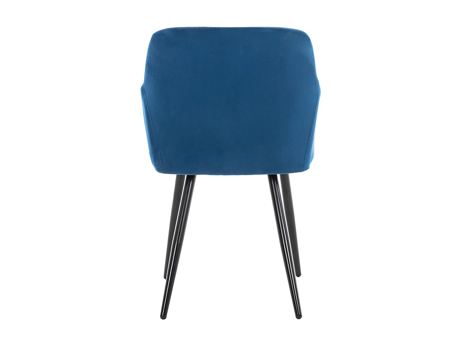 Lot de 2  chaises avec accoudoirs - Velours - Bleu - Shila