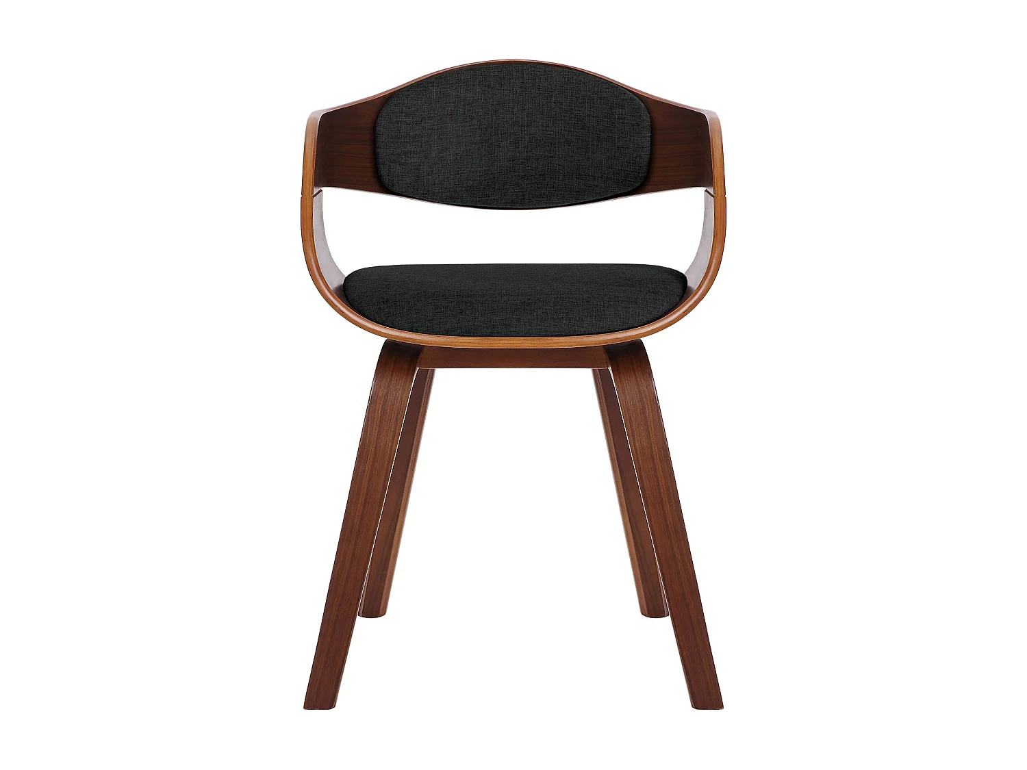 chaises avec accoudoirs - Tissu - Noyer / Noir - Kingston