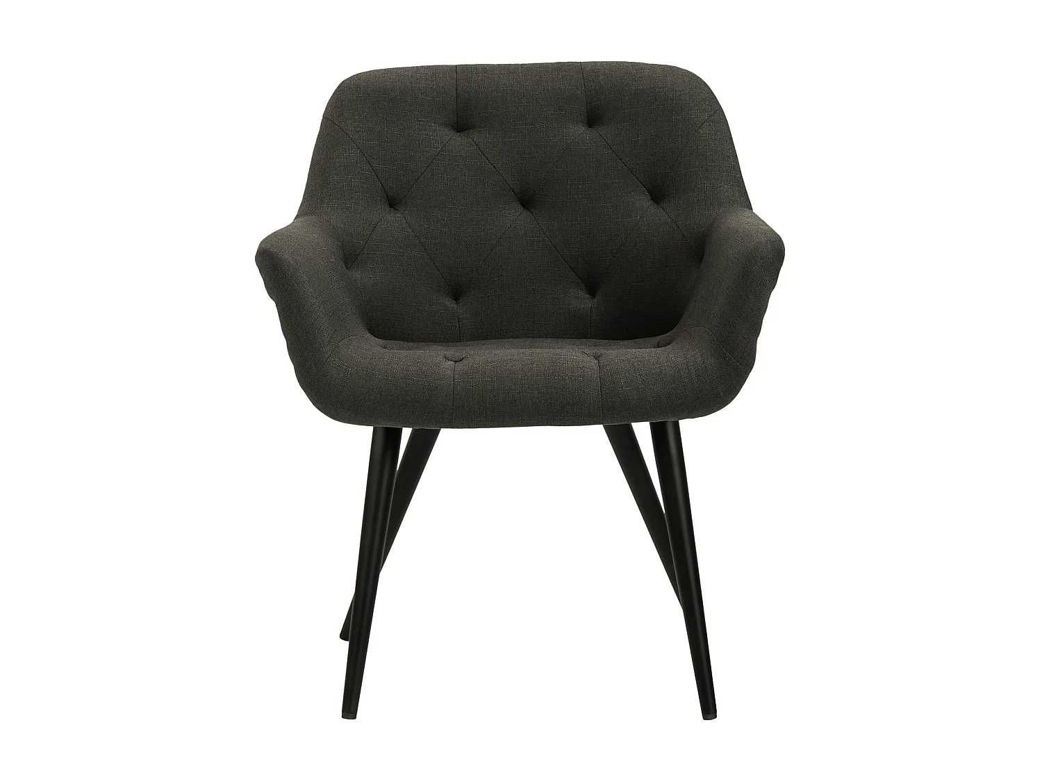 Chaise gondole - Tissu & Métal - Gris foncé - Langford