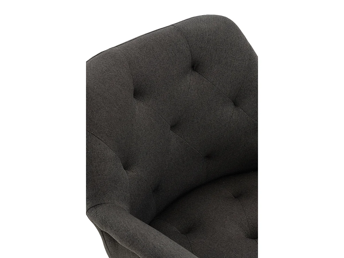 Chaise gondole - Tissu & Métal - Gris foncé - Langford