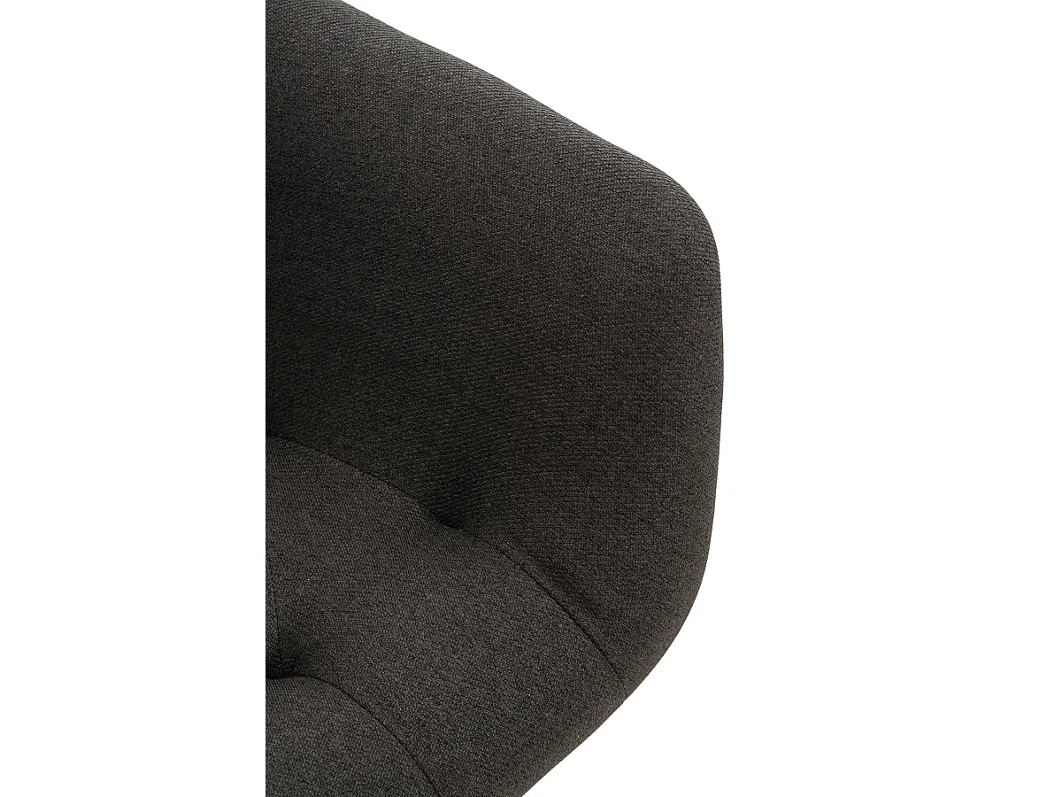 Chaise gondole - Tissu & Métal - Gris foncé - Langford