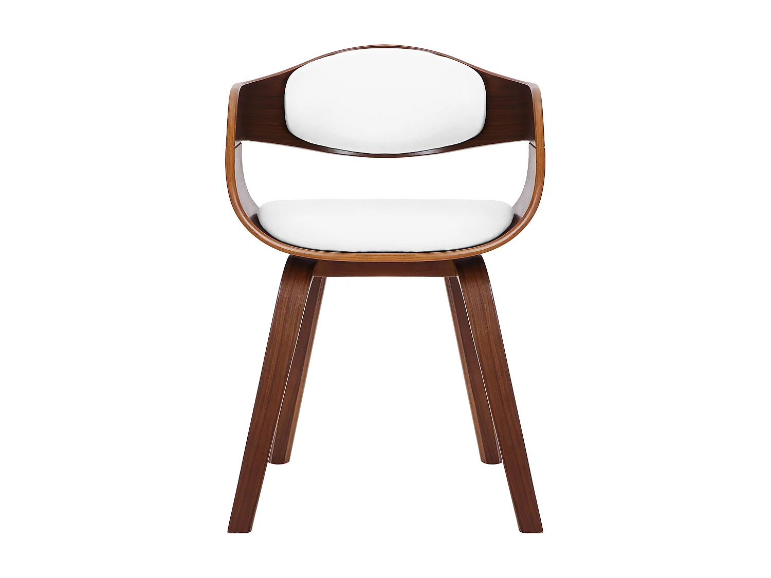 chaises avec accoudoirs - Similicuir - Noyer / Blanc - Kingston