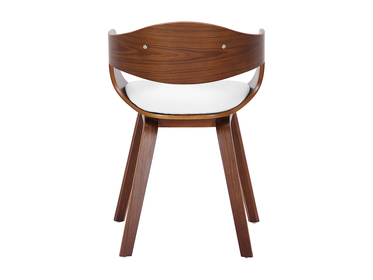 chaises avec accoudoirs - Similicuir - Noyer / Blanc - Kingston