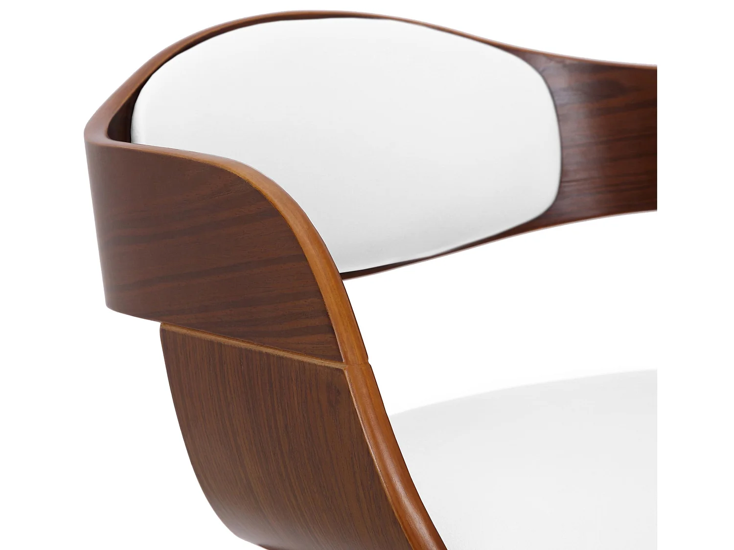 chaises avec accoudoirs - Similicuir - Noyer / Blanc - Kingston