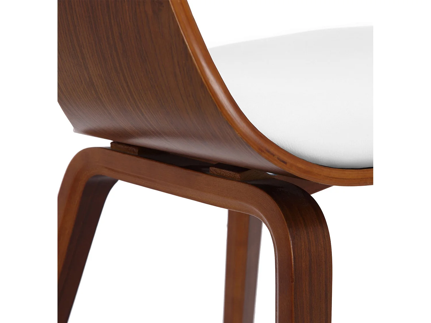 chaises avec accoudoirs - Similicuir - Noyer / Blanc - Kingston