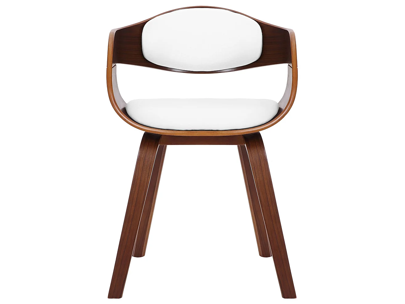 chaises avec accoudoirs - Similicuir & Antique clair - Noyer / Blanc - Kingston