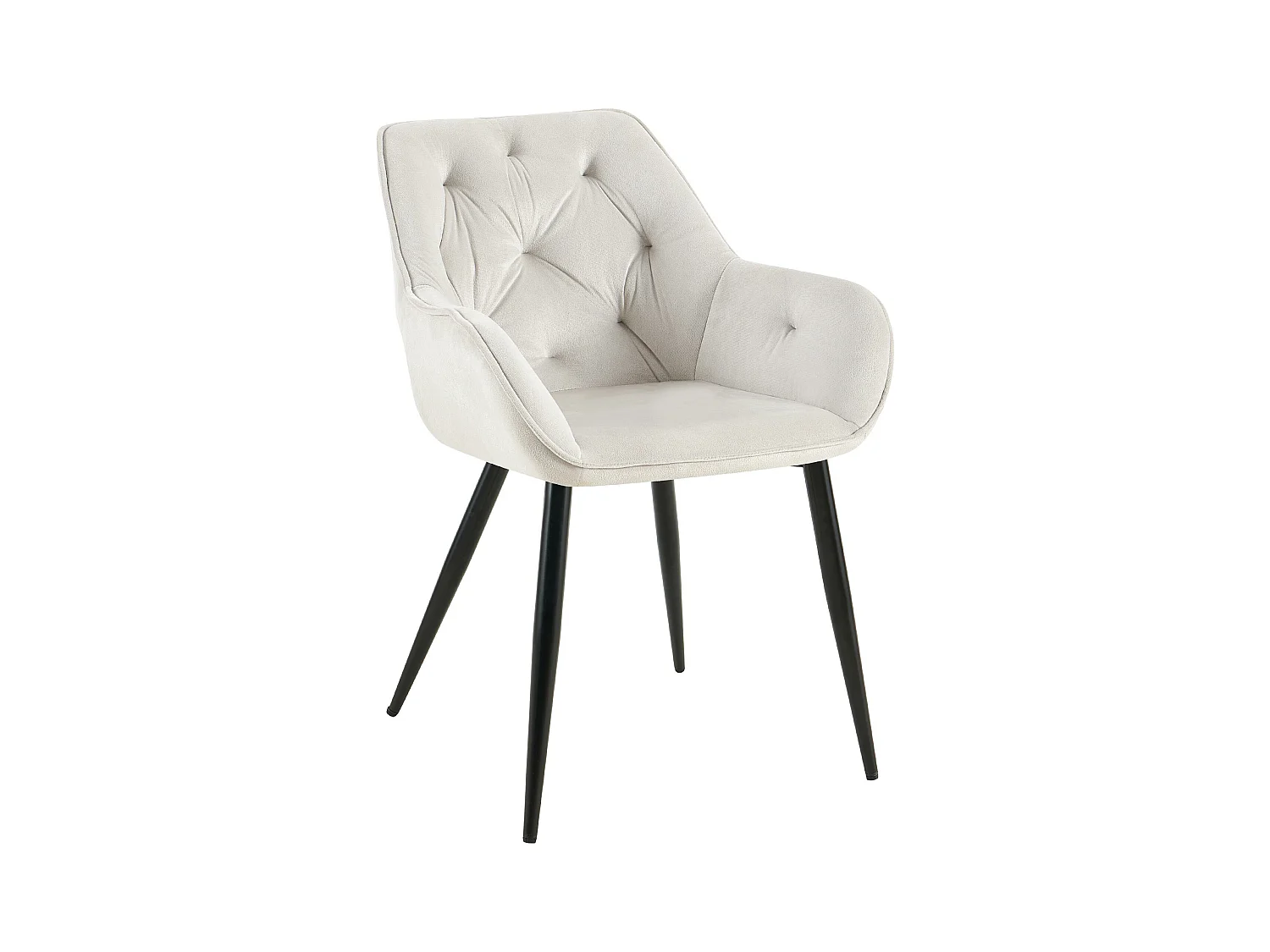 chaises avec accoudoirs - Velours - Gris clair - Cassis