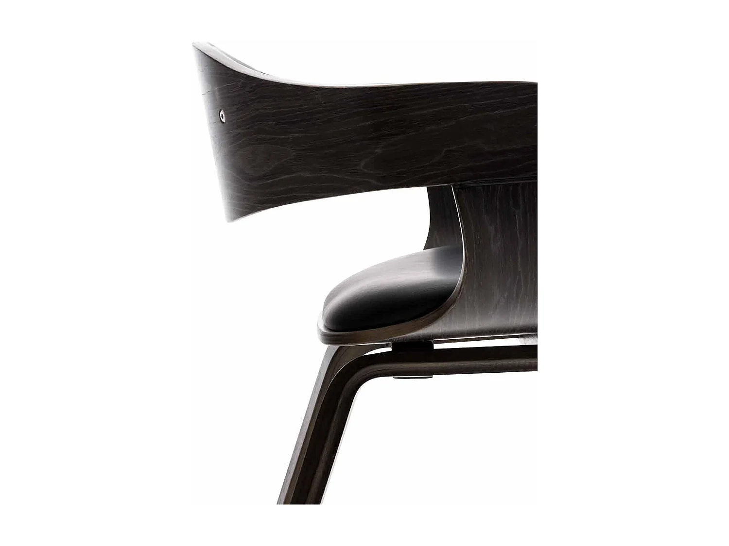 chaises avec accoudoirs - Similicuir - Noir / Gris - Kingston