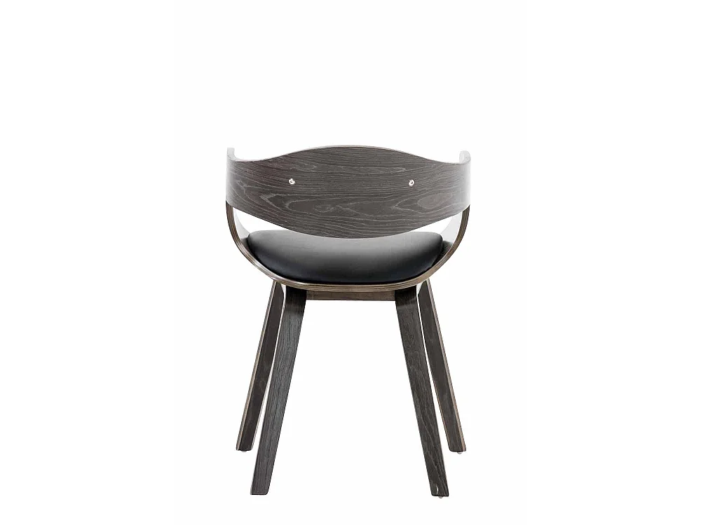 chaises avec accoudoirs - Similicuir - Noir / Gris - Kingston