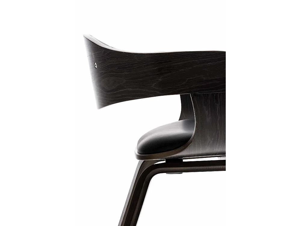 chaises avec accoudoirs - Similicuir - Noir / Gris - Kingston