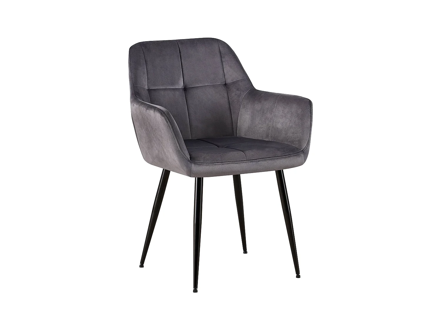 chaises avec accoudoirs - Velours - Gris - Emia