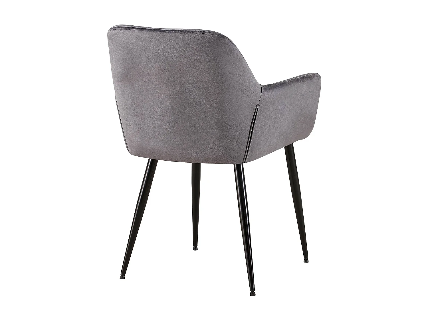 chaises avec accoudoirs - Velours - Gris - Emia