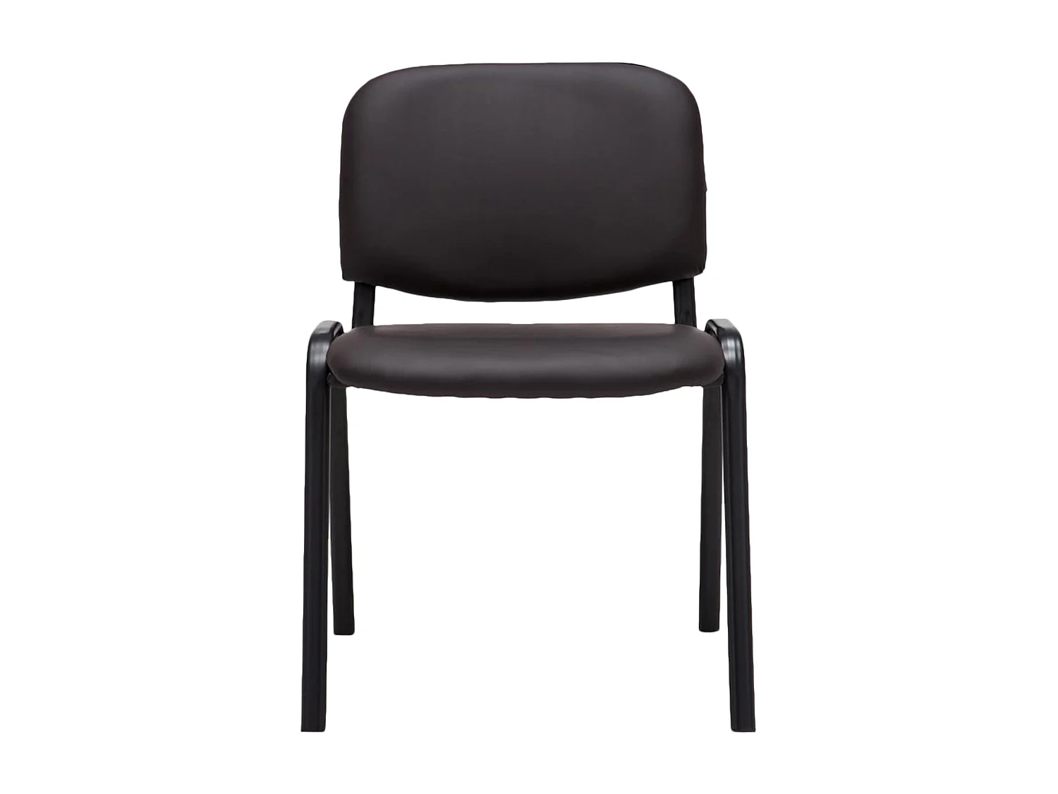 Eetkamerstoelen - Kunstleer & Metaal mat zwart - bruin - Ken