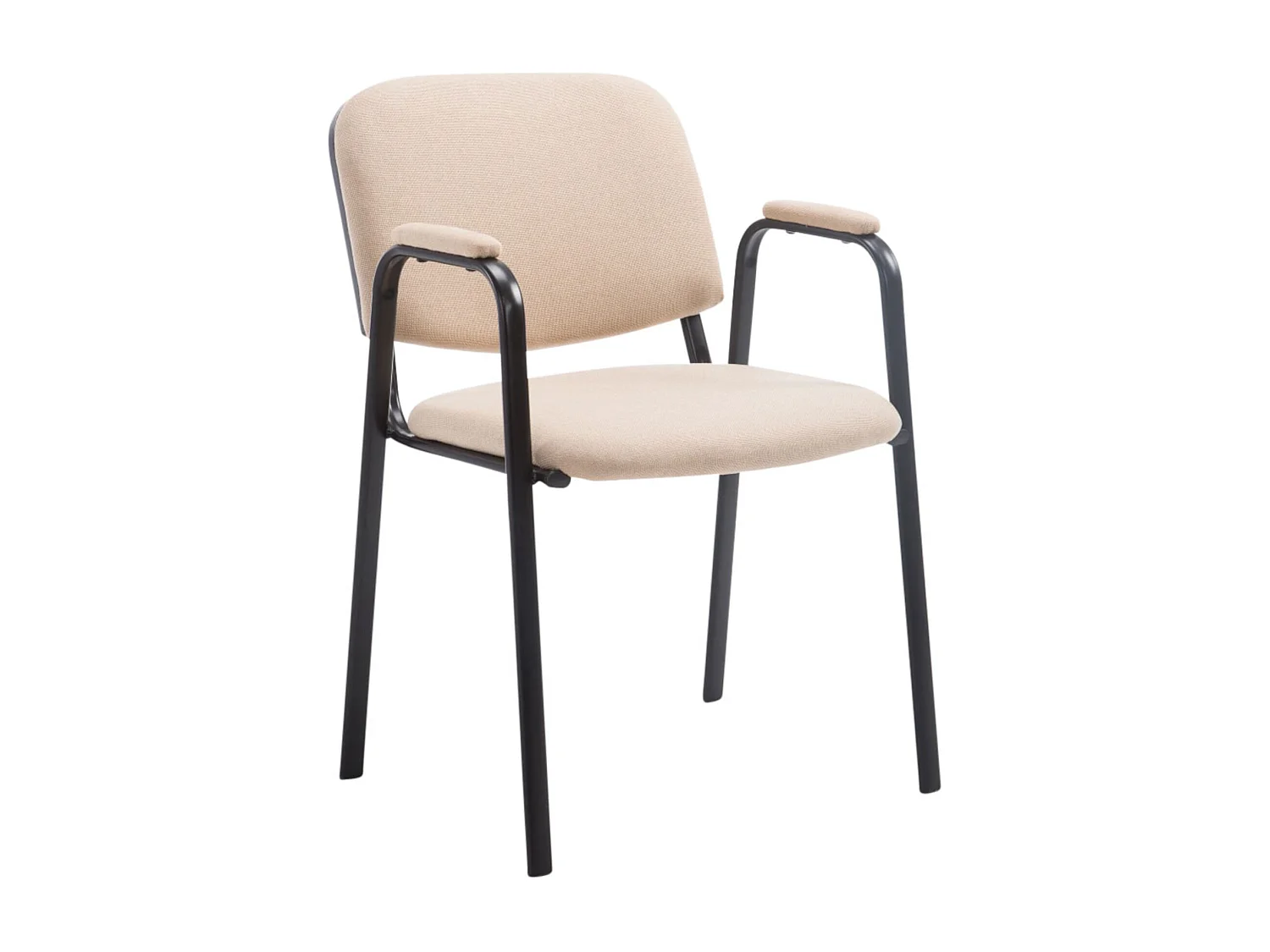 Lot de 4  Chaise de conférence - Tissu - Crème - Ken Pro