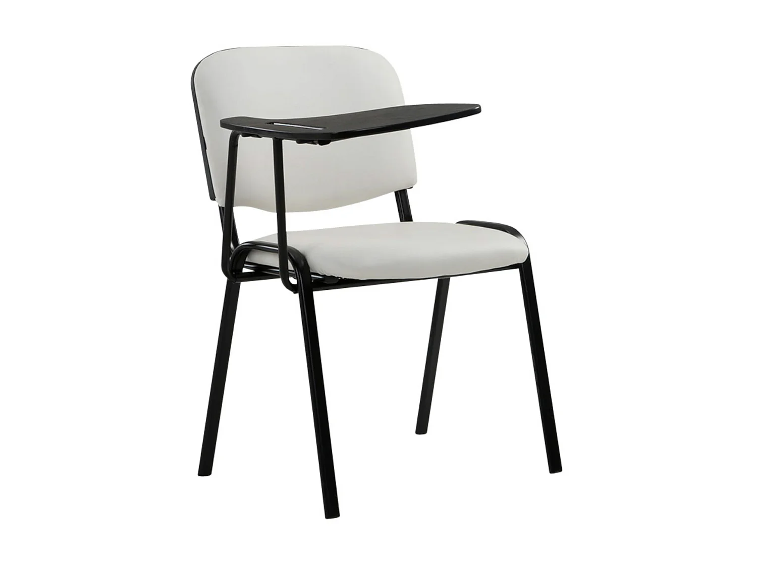 Lot de 4  Chaise de conférence - Similicuir & Gris - Blanc - Ken