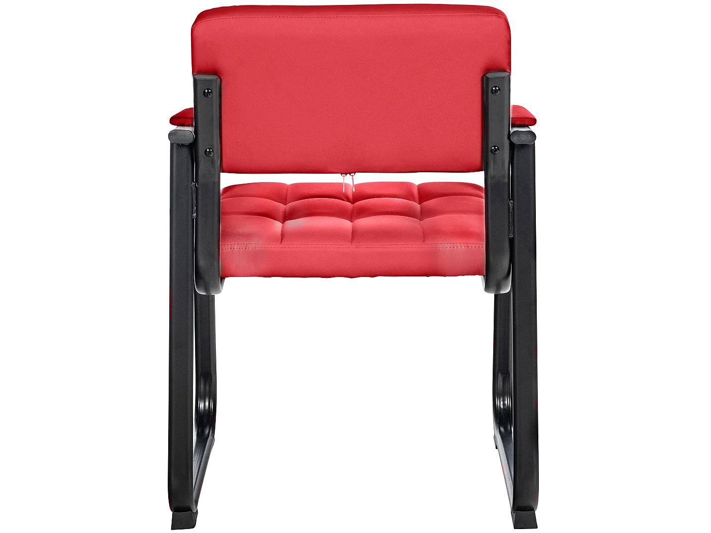 Stoel met armleuningen - Kunstleer & natura - rood - Canada B