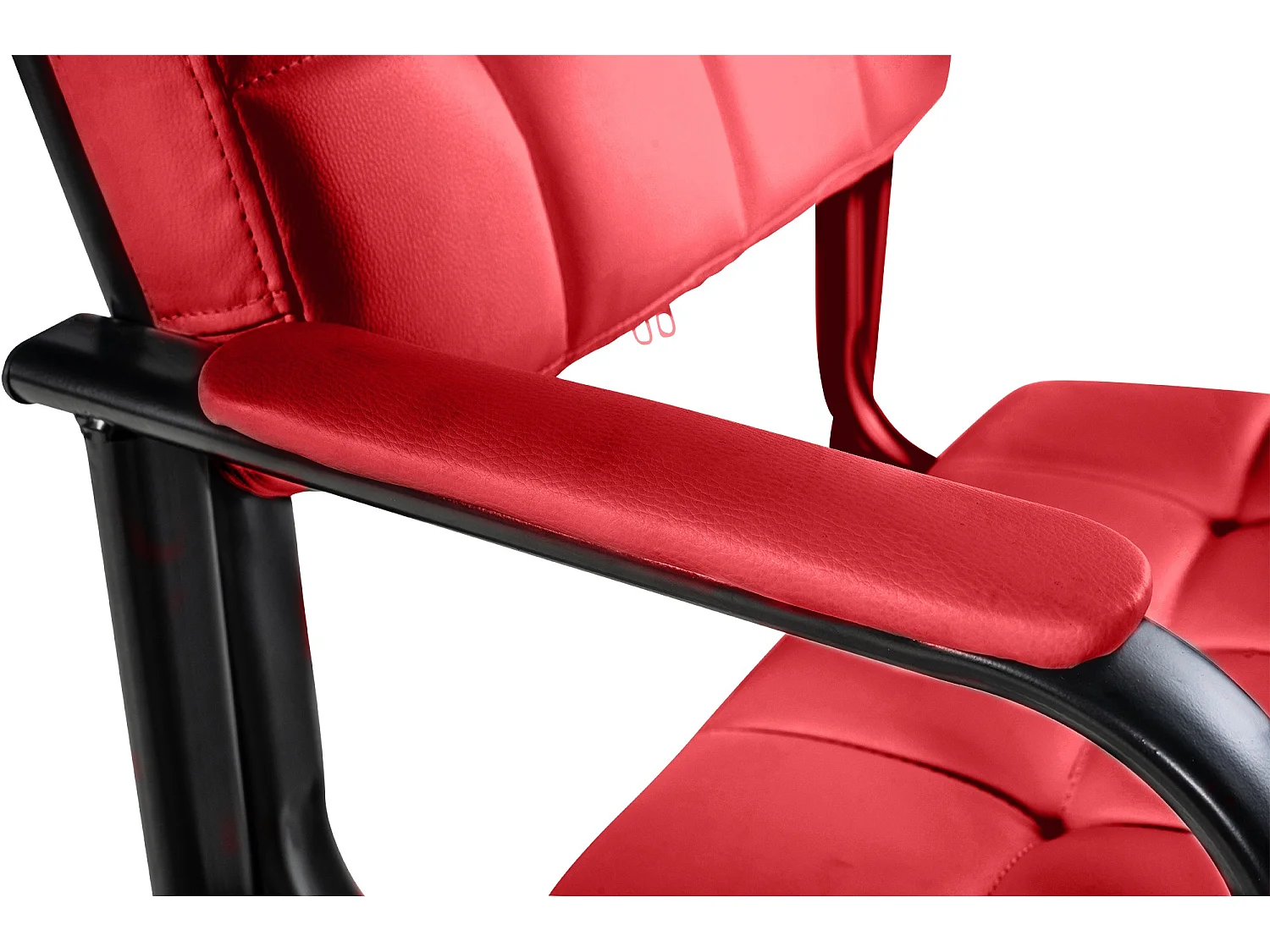 Stuhl mit Armlehnen - Kunstleder & natura - rot - Canada B