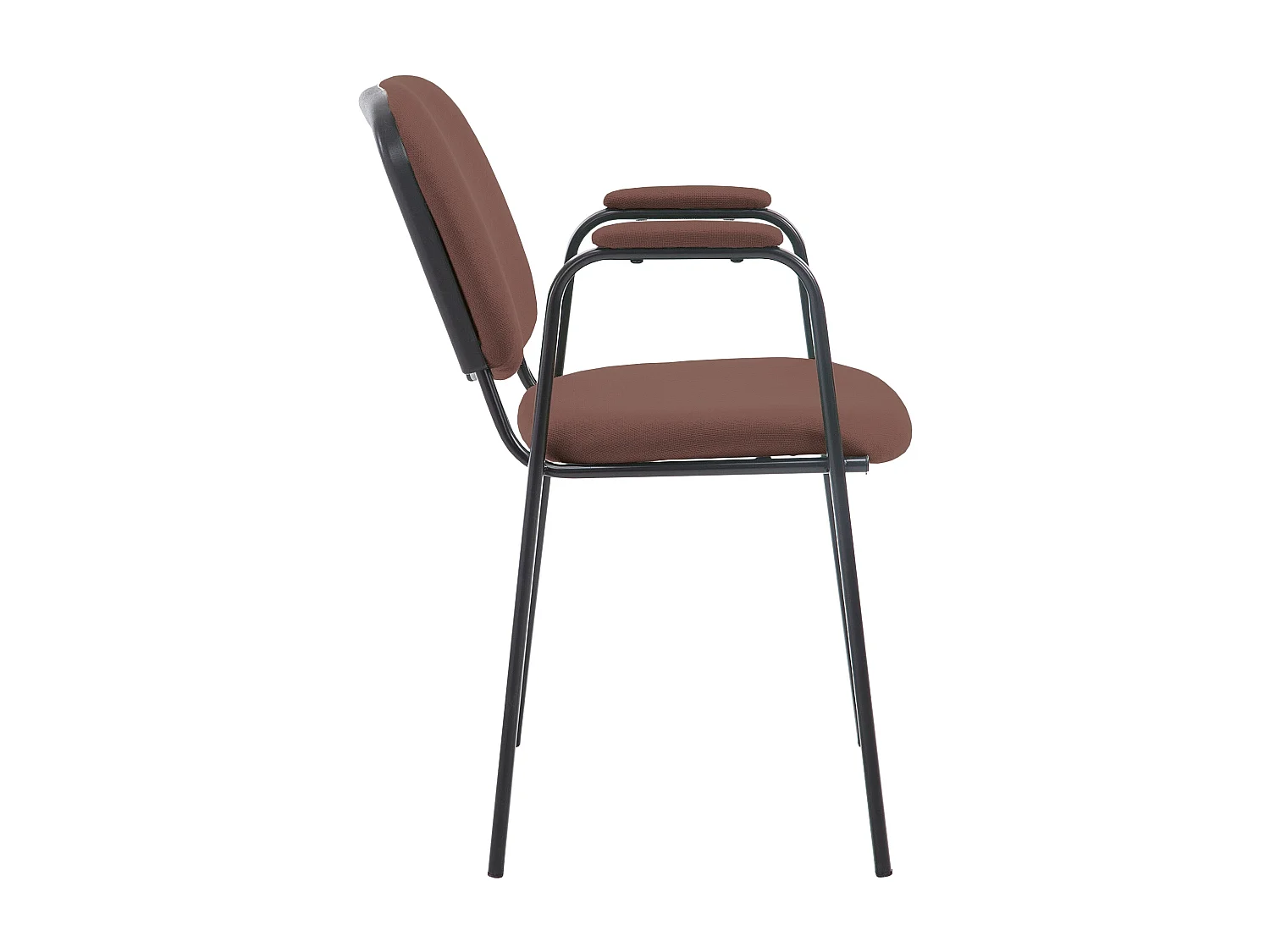 Conferentiestoelen - Stof & Metaal mat zwart - bruin - Ken Pro